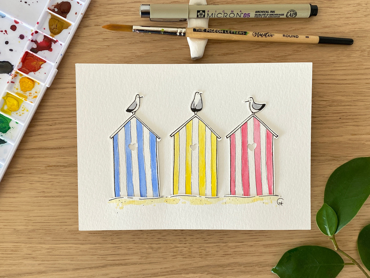 Cabanes de plage | Original artwork