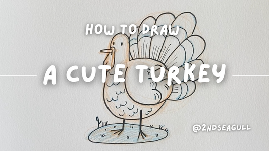 🦃 Learn How to Draw a Cute Turkey Step by Step! 🎨✏️