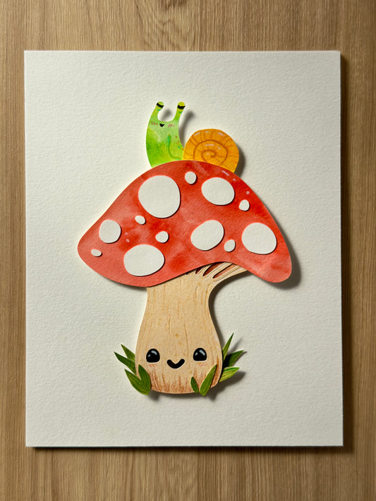 Mushroom & Snail - Original