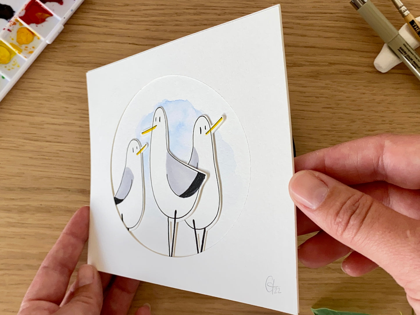 3 Little Seagulls | Original artwork